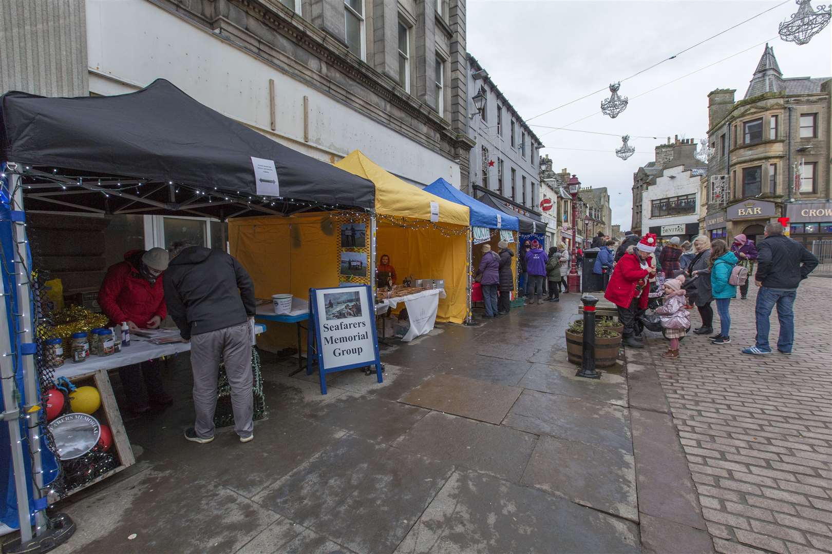 Some of the gazebos from the Wick Community Market group during last year's festive season. Photo: Robert MacDonald/Northern Studios