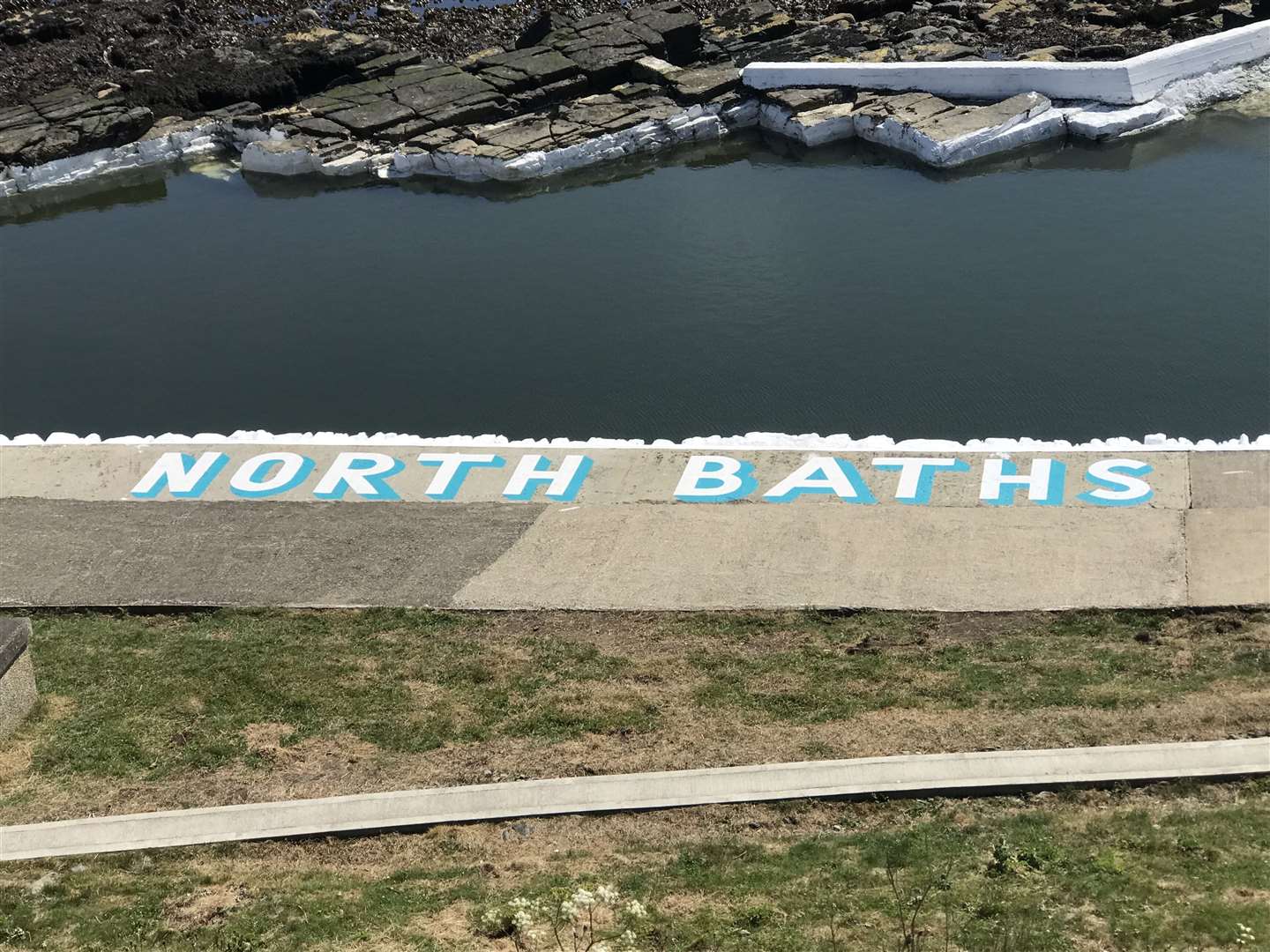 The North Baths looking amazing with the new sign painted by Alex Paterson.