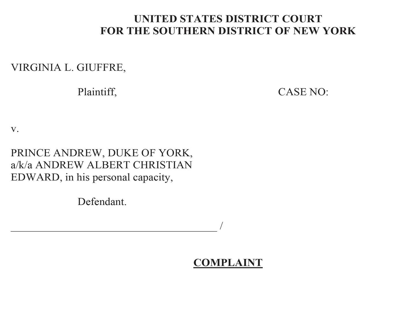 The cover of the legal action (PA)