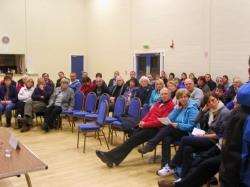 Some of the people who turned up to voice their concerns about the planned SSE switching station.