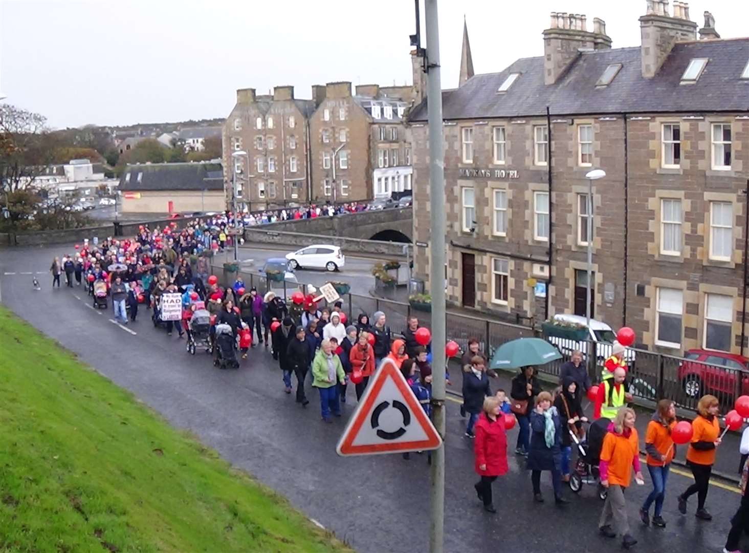 An estimated 500 people took part in the bedpush protest in October. Photo: Will Clark