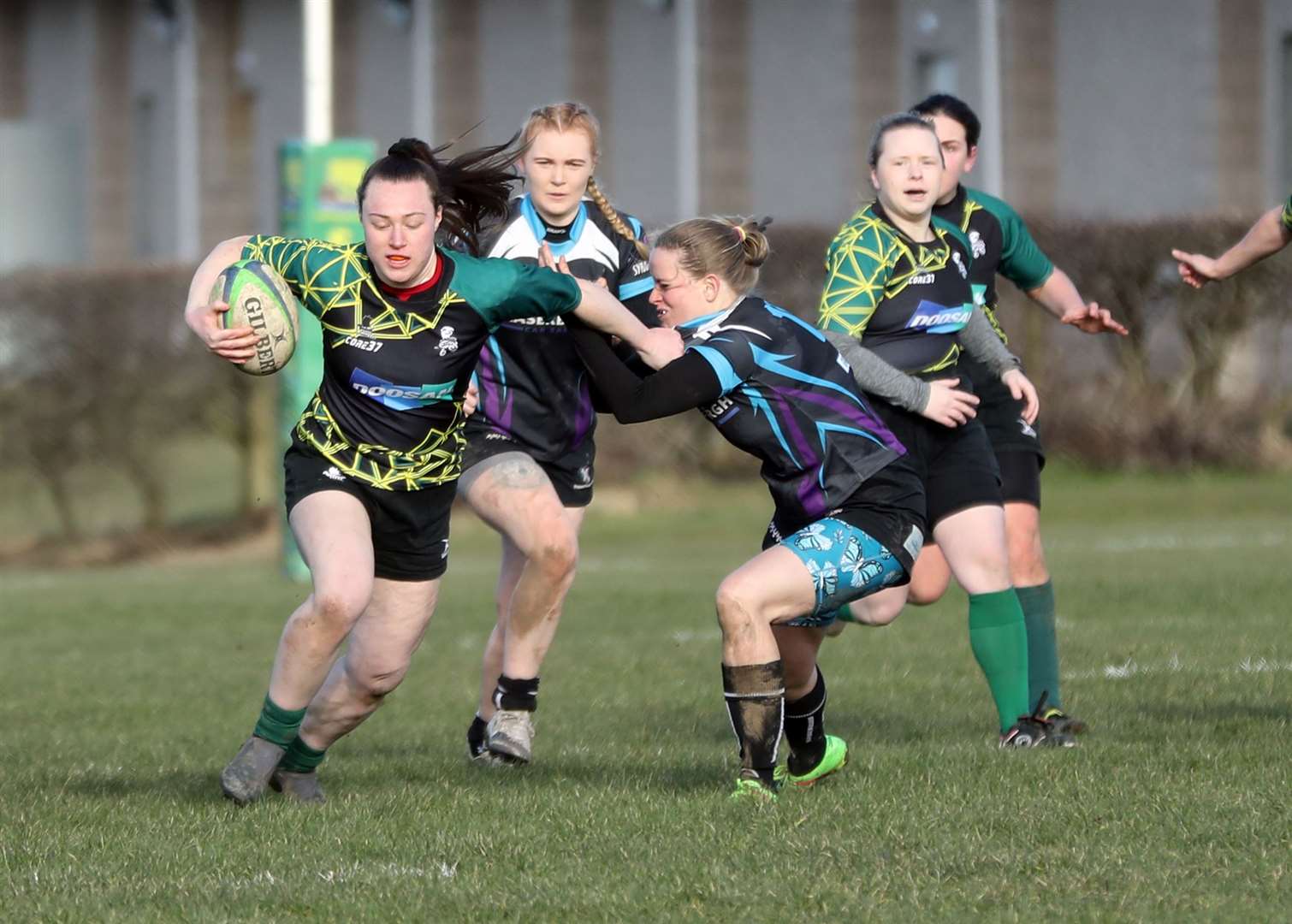 Shannon Pasotti, in action here against Fraserburgh in the Krakens' opening pool game, was among the try-scorers in their 38-34 away victory over Aberdeenshire Quines. Picture: James Gunn