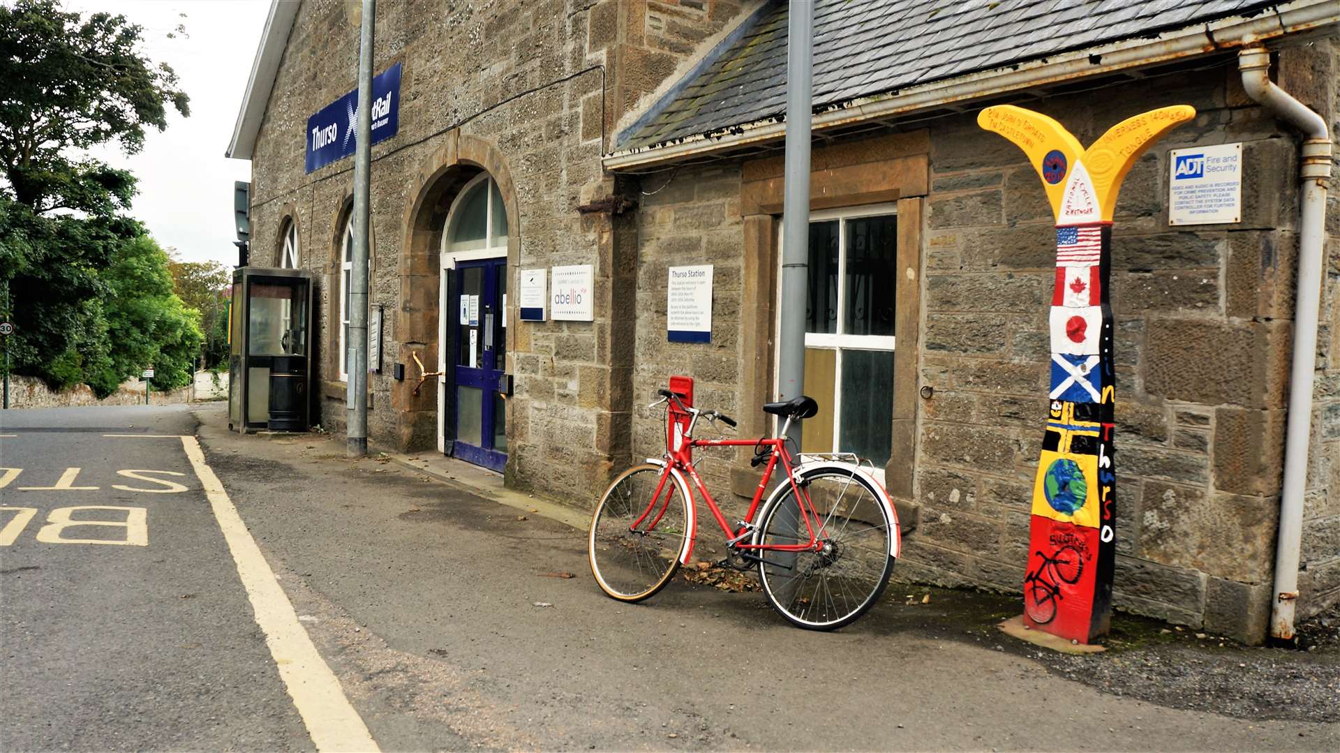 Bicycle outside Thurso railway station. Picture: DGS