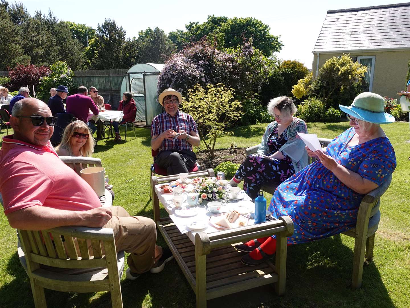 The warm weather added to the enjoyment of the afternoon tea.