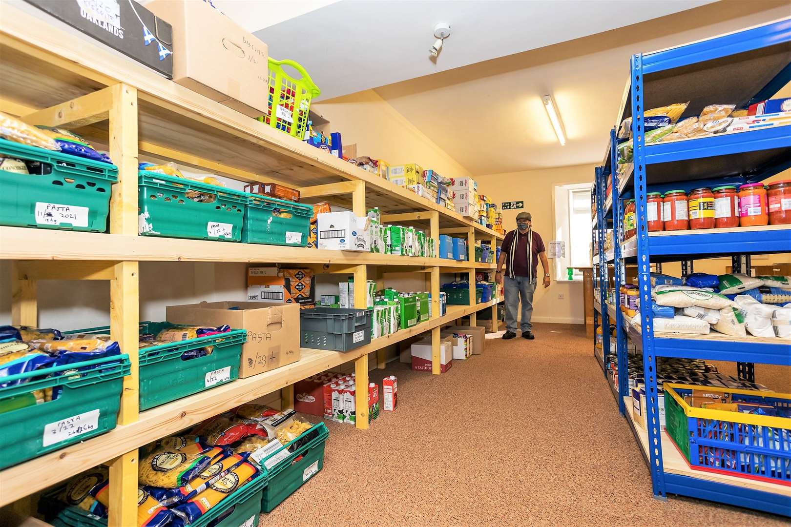 A photograph showing the increased capacity of the food bank in Thurso. Picture: Duncan McLachlan/Studiograff