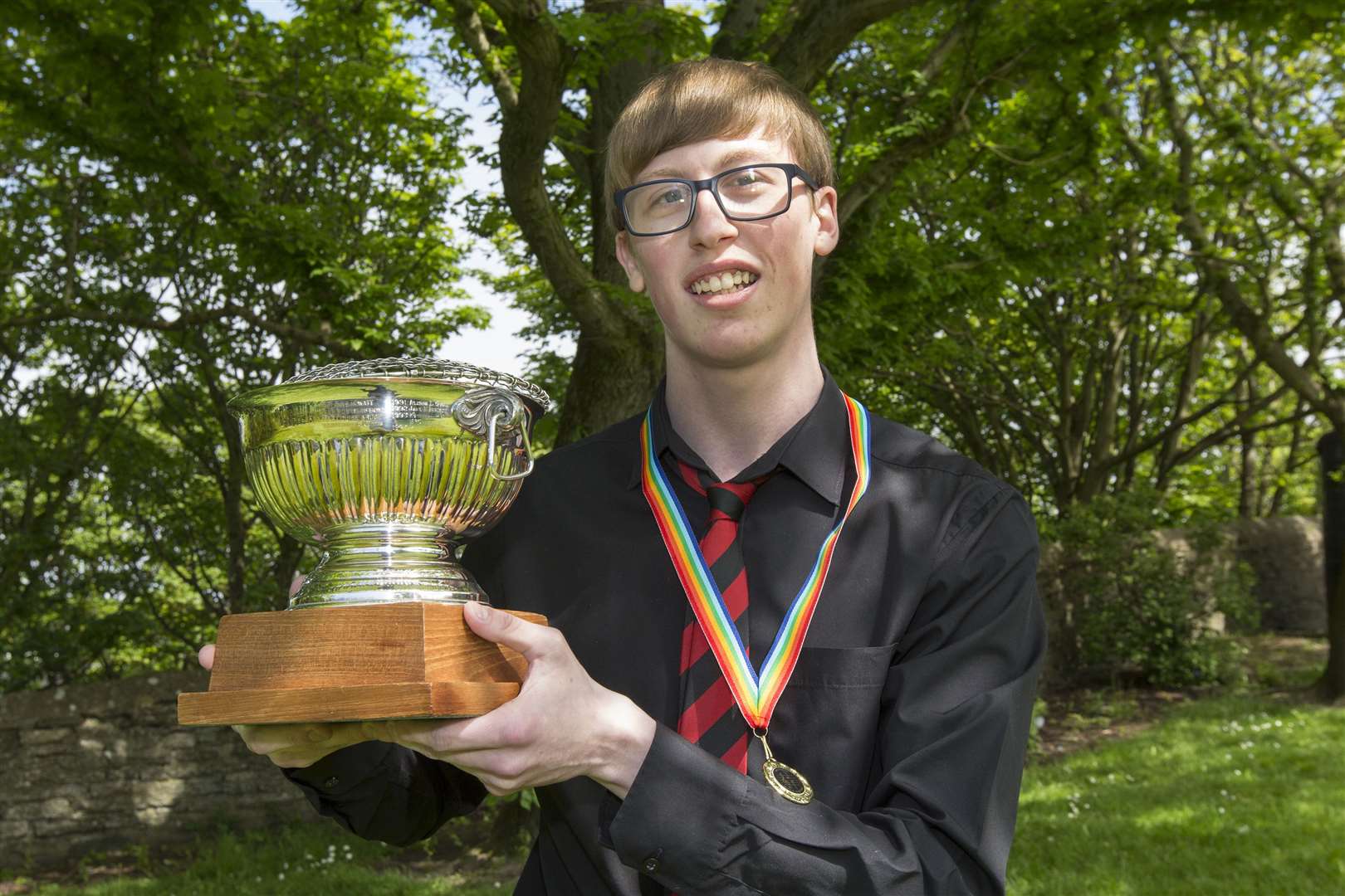 Marc Bain won the Philip Sinclair Cup for vocal solo, boys S3-6. Picture: Robert MacDonald / Northern Studios