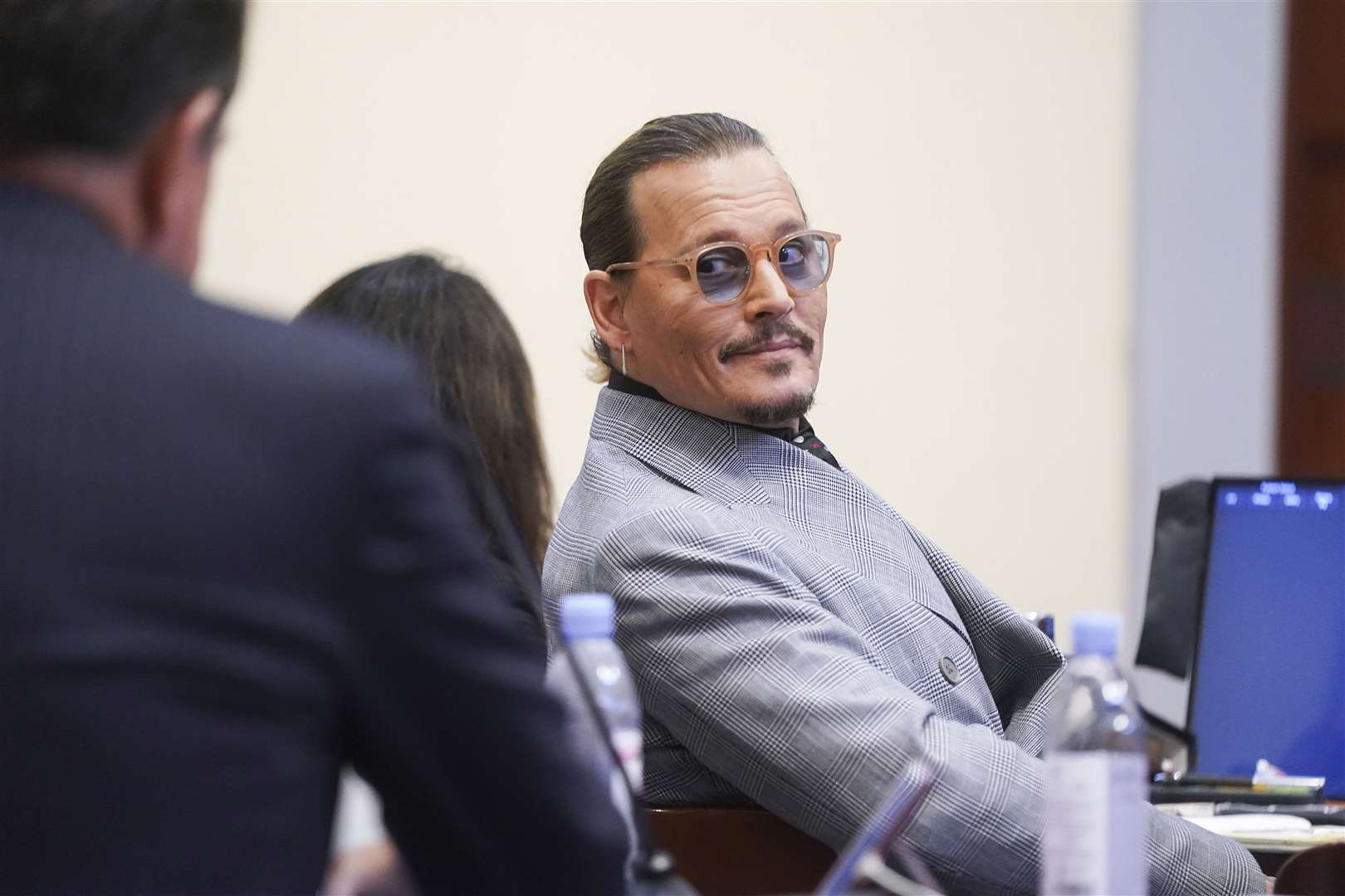Mr Depp’s 2019 defamation case against Ms Heard, also delayed due to the pandemic, began on April 11 at the Fairfax County District Court, in Virginia (Shawn Thew/AP)