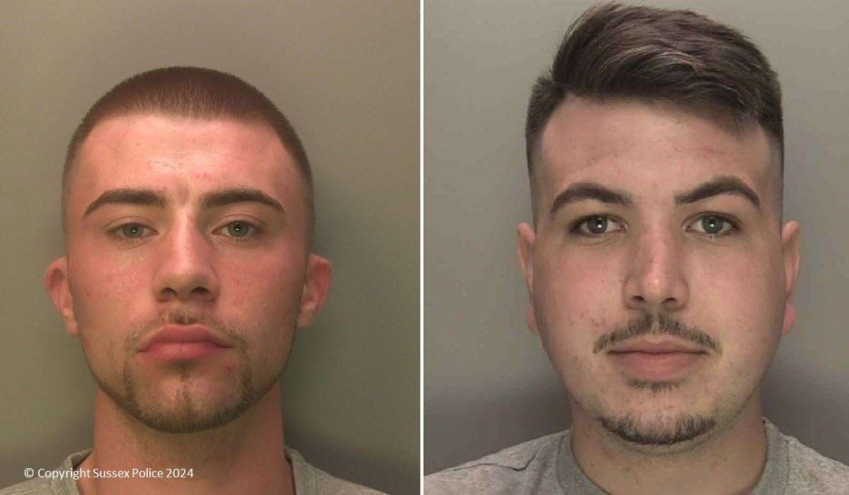 Kaydon Prior and Jason Curtis were both found guilty of murdering Harrison Tomkins after a trial at Chichester Crown Court (Sussex Police/PA)
