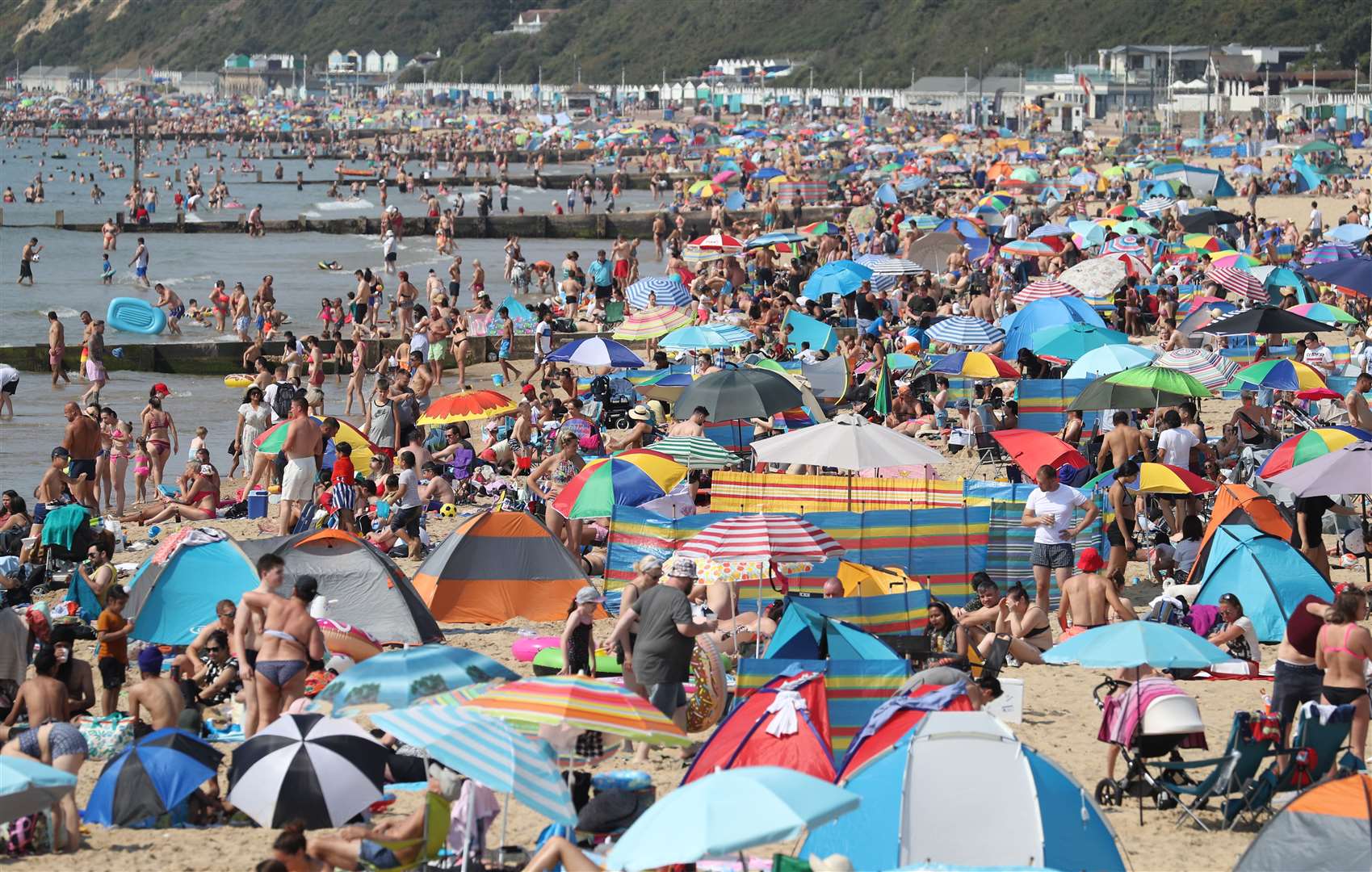 The busy scenes at Bournemouth prompted concerns over a lack of social distancing (Andrew Matthews/PA)