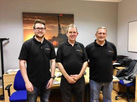 Enerpro founders: operations director David Wade, construction director Hugh MacLeod and managing director Gordon Farquhar.