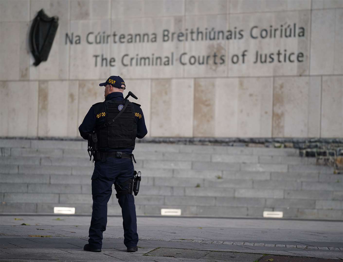Armed police on duty outside the Special Criminal Court in Dublin at a previous hearing (Niall Carson/PA)