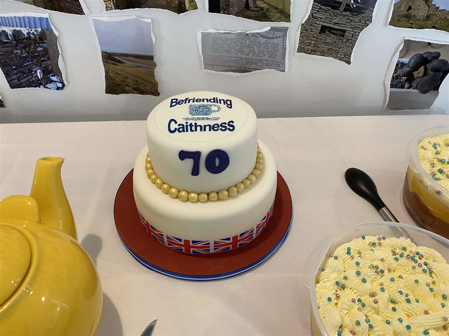 A special cake celebrating the Queen's Platinum Jubilee.