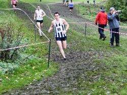 Andrew Douglas, running for Inverclyde AC, in action at the National Cross Country Relay Championships.