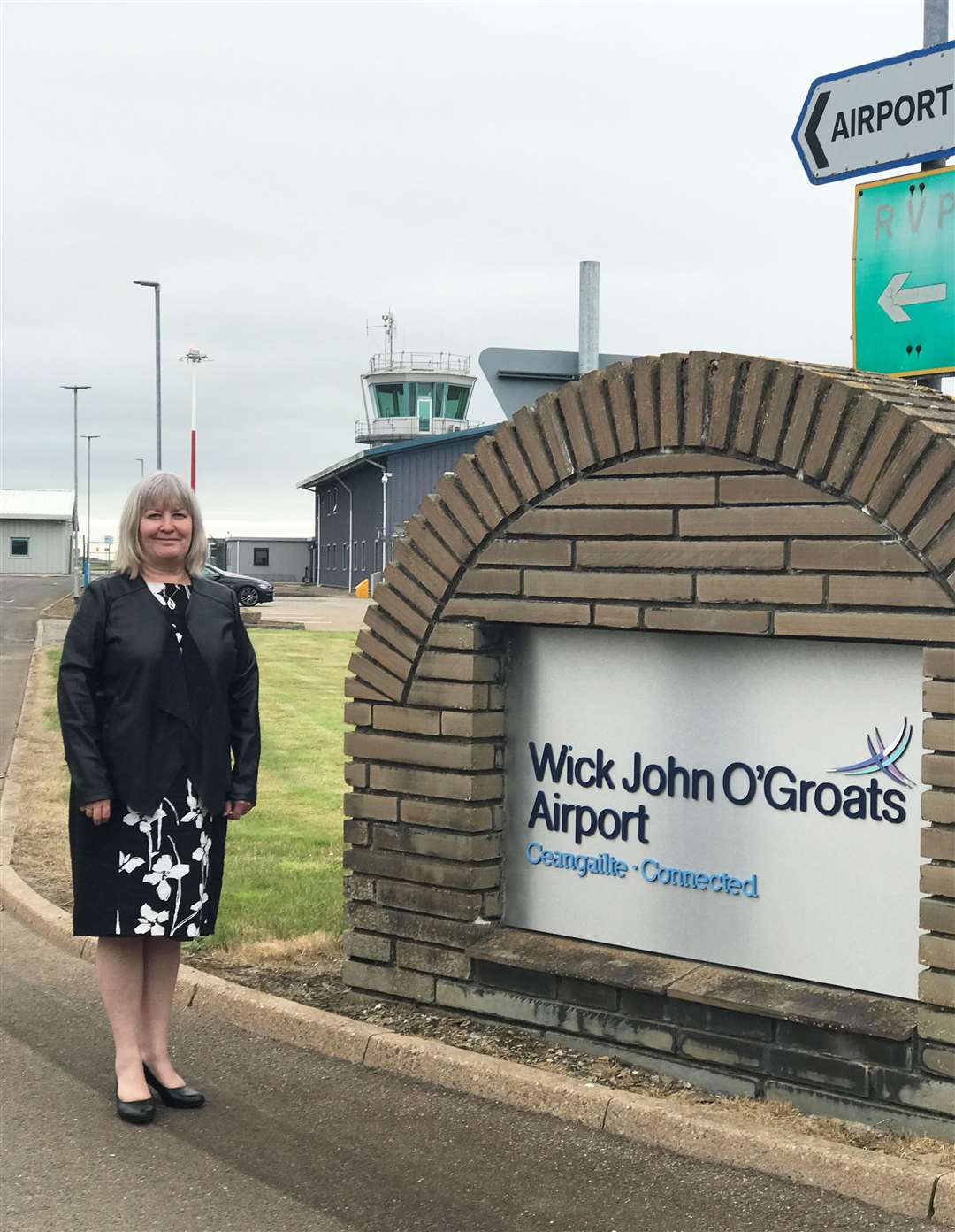 Highlands and Islands Labour MSP Rhoda Grant at Wick John O'Groats Airport.