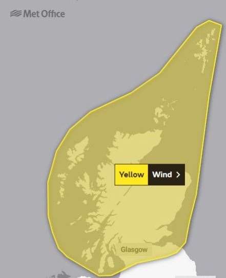The weather warning has been issued by the Met Office.