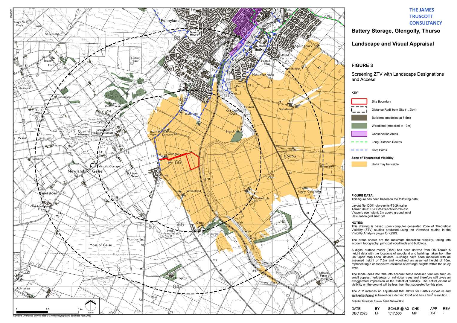 Plan of intended battery storage facility that has been lodged with Highland Council for erection at Glengolly near Thurso.