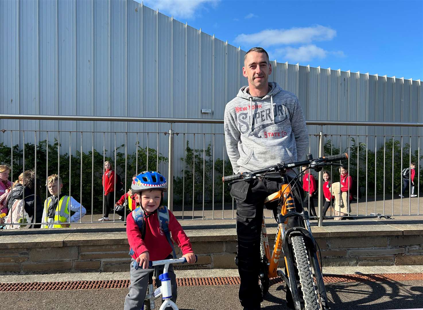 Rory from Noss ELC and his dad, John Taylor.