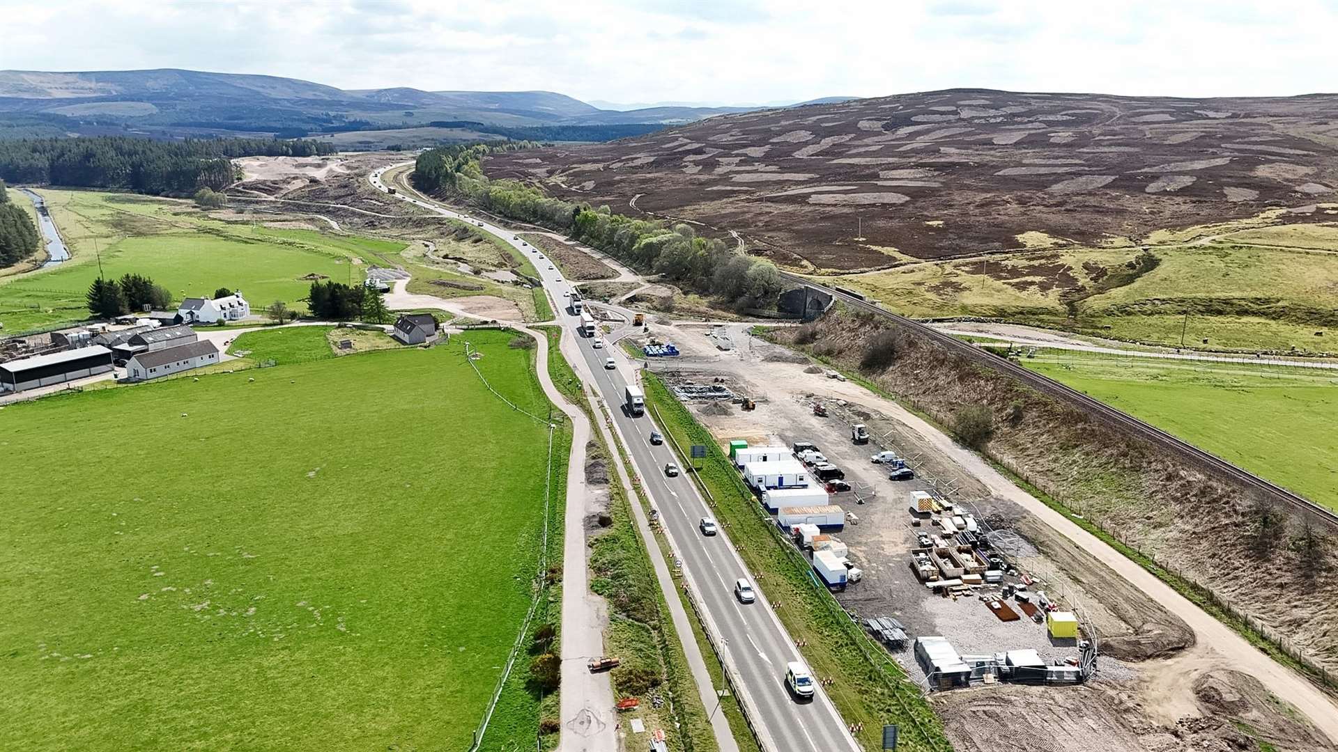 Tomatin to Moy dualling work gets underway. Credit: Chris Dixon.