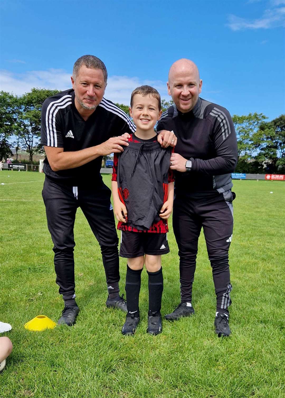 Ethan Gulloch with Gabe Mellor and Neil Scott.