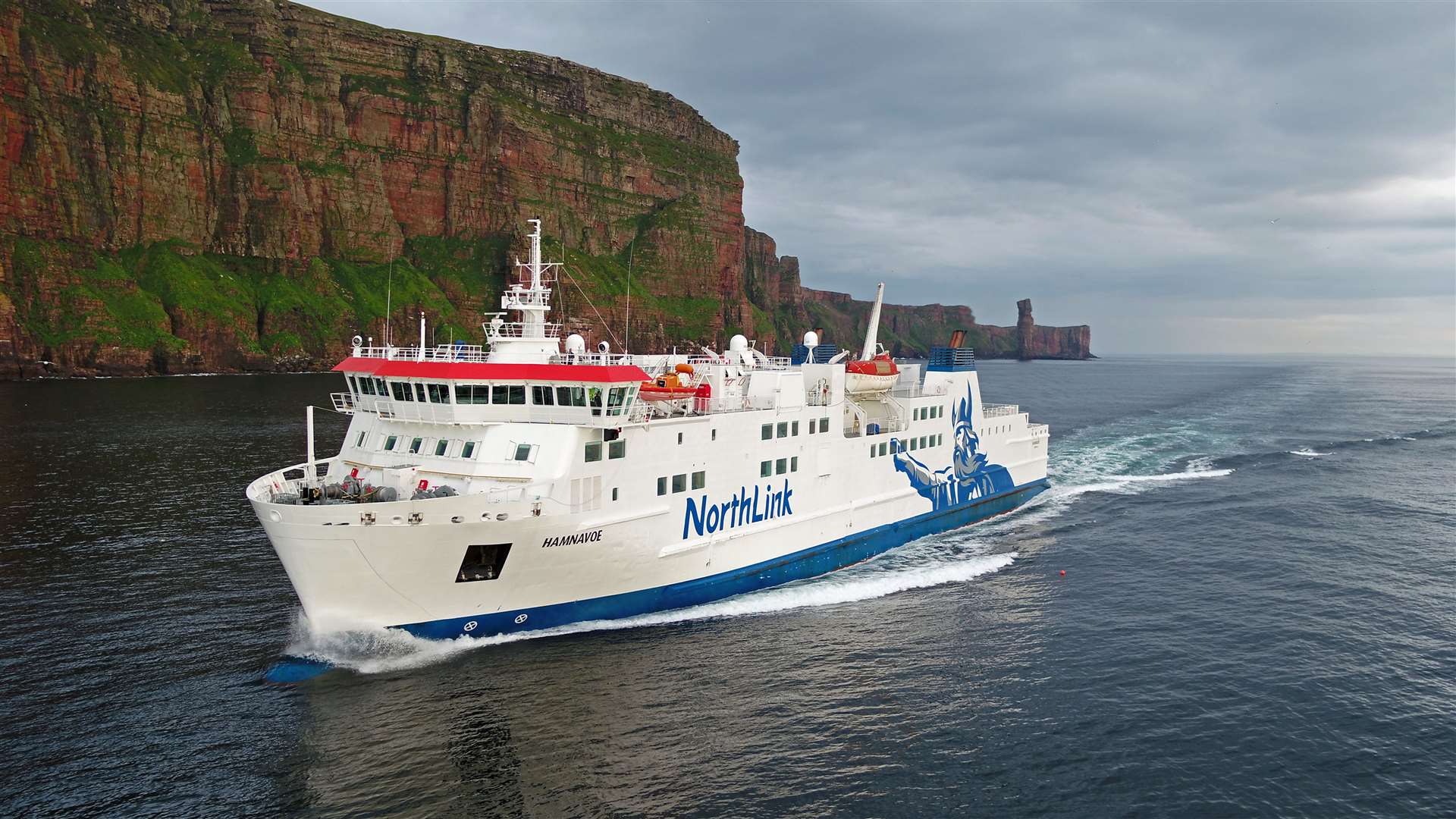 The MV Hamnavoe making its way from Scrabster to Stromness. Picture: Northlink Ferries