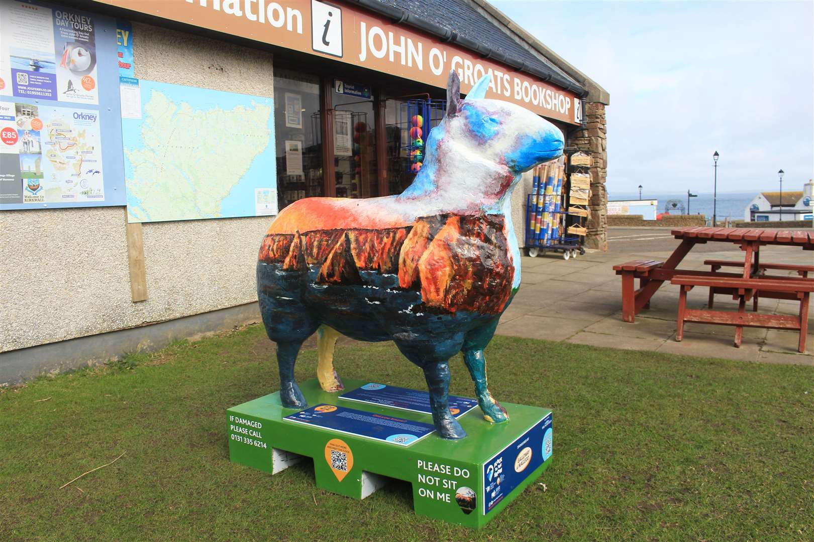 Davie Greig painted the Duncansby Stacks on one side of his sheep as part of the Flock to the Show public art trail.