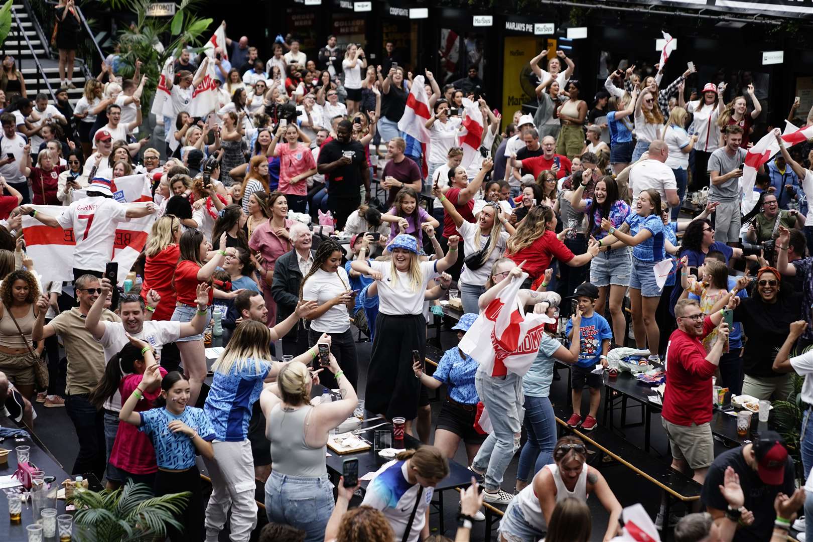 England supporters heading to fan parks are hoping for more reasons to celebrate on Wednesday (Aaron Chown/PA)