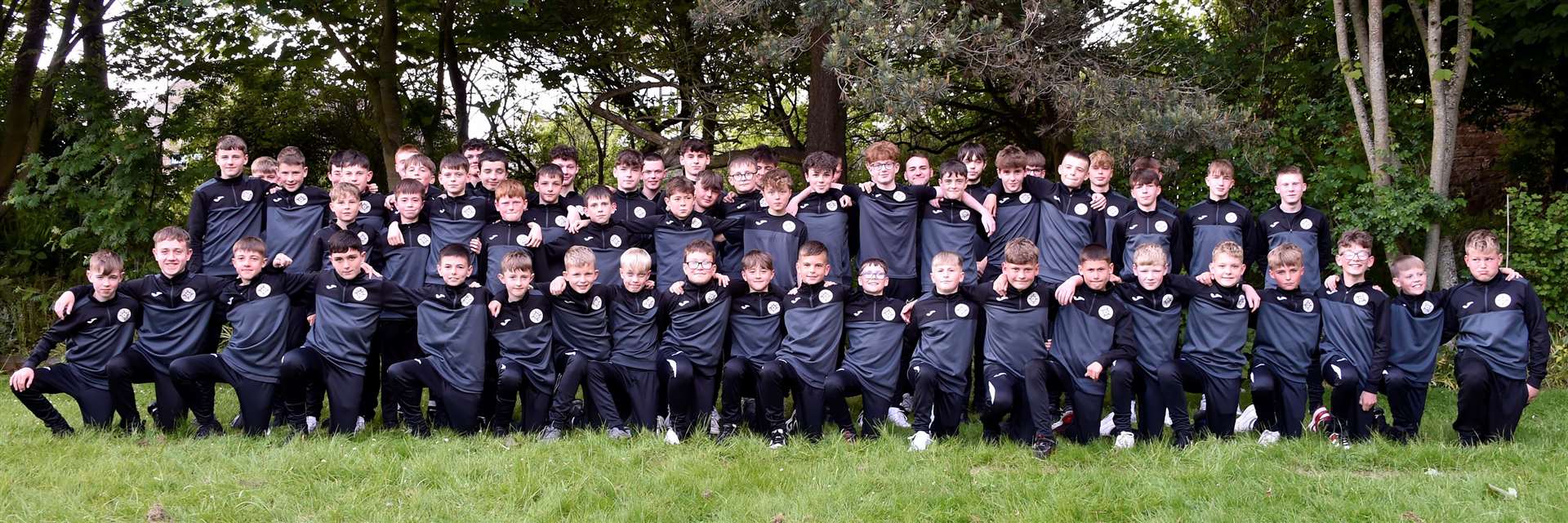 Caithness United under-12s, under-14s and under-16s at the club's 25th anniversary awards event in 2024. Picture: Mel Roger