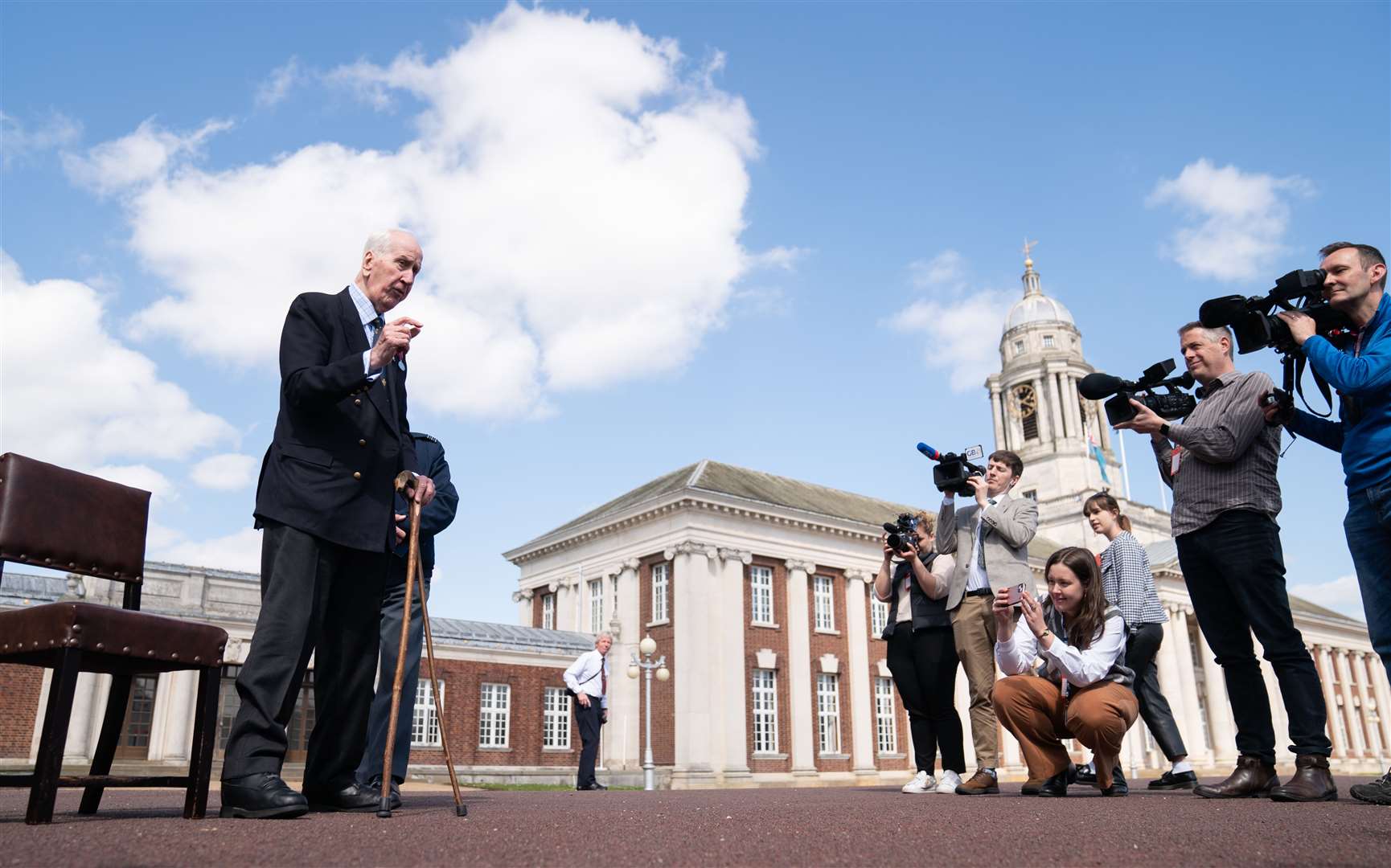 Mr Devey Smith was guest of honour at RAF College Cranwell, Sleaford, Lincolnshire (Joe Giddens/PA)