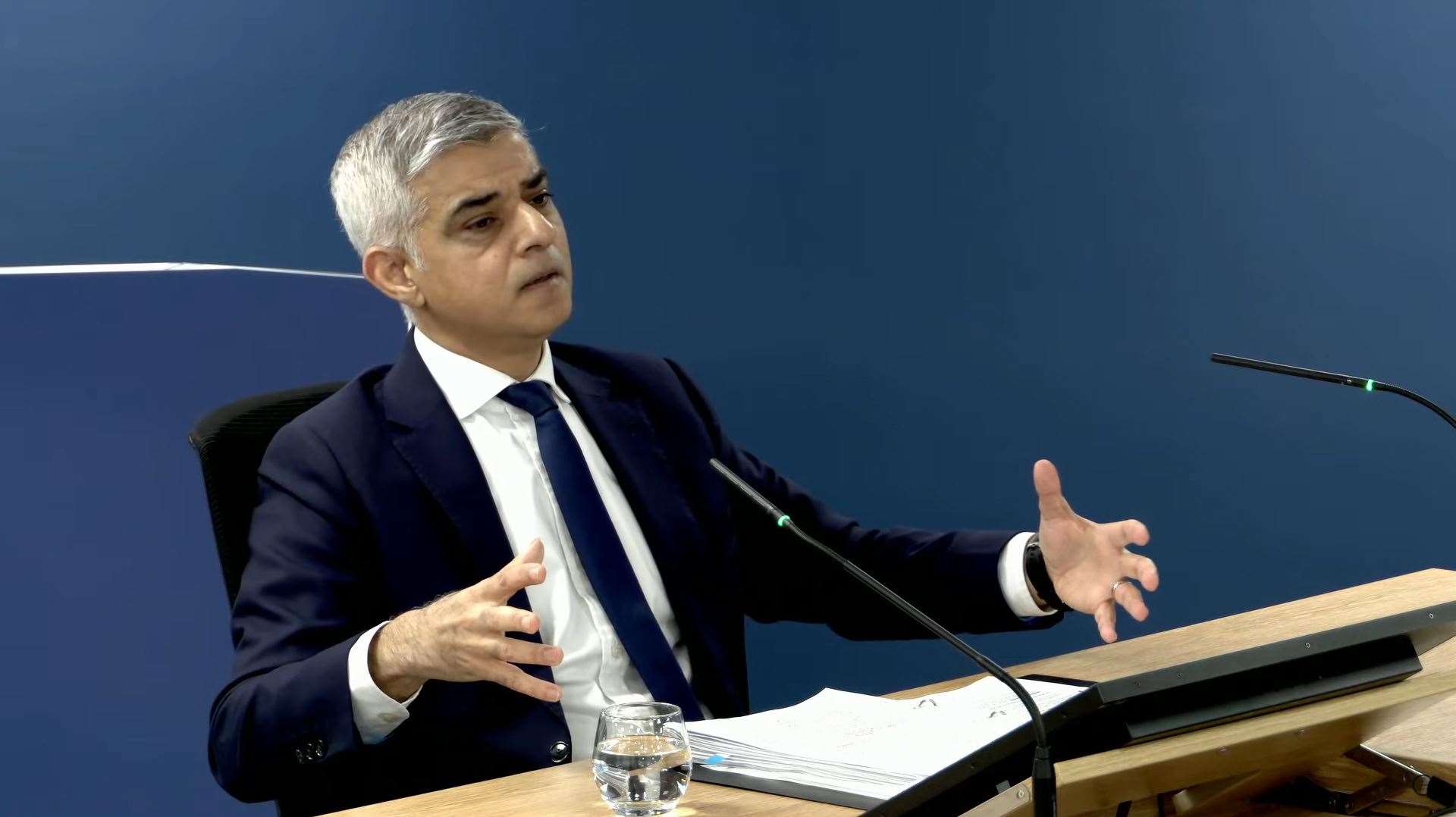 Sadiq Khan said he could have lobbied the prime minister more effectively if he had been invited to Cobra meetings (UK Covid-19 Inquiry/PA)