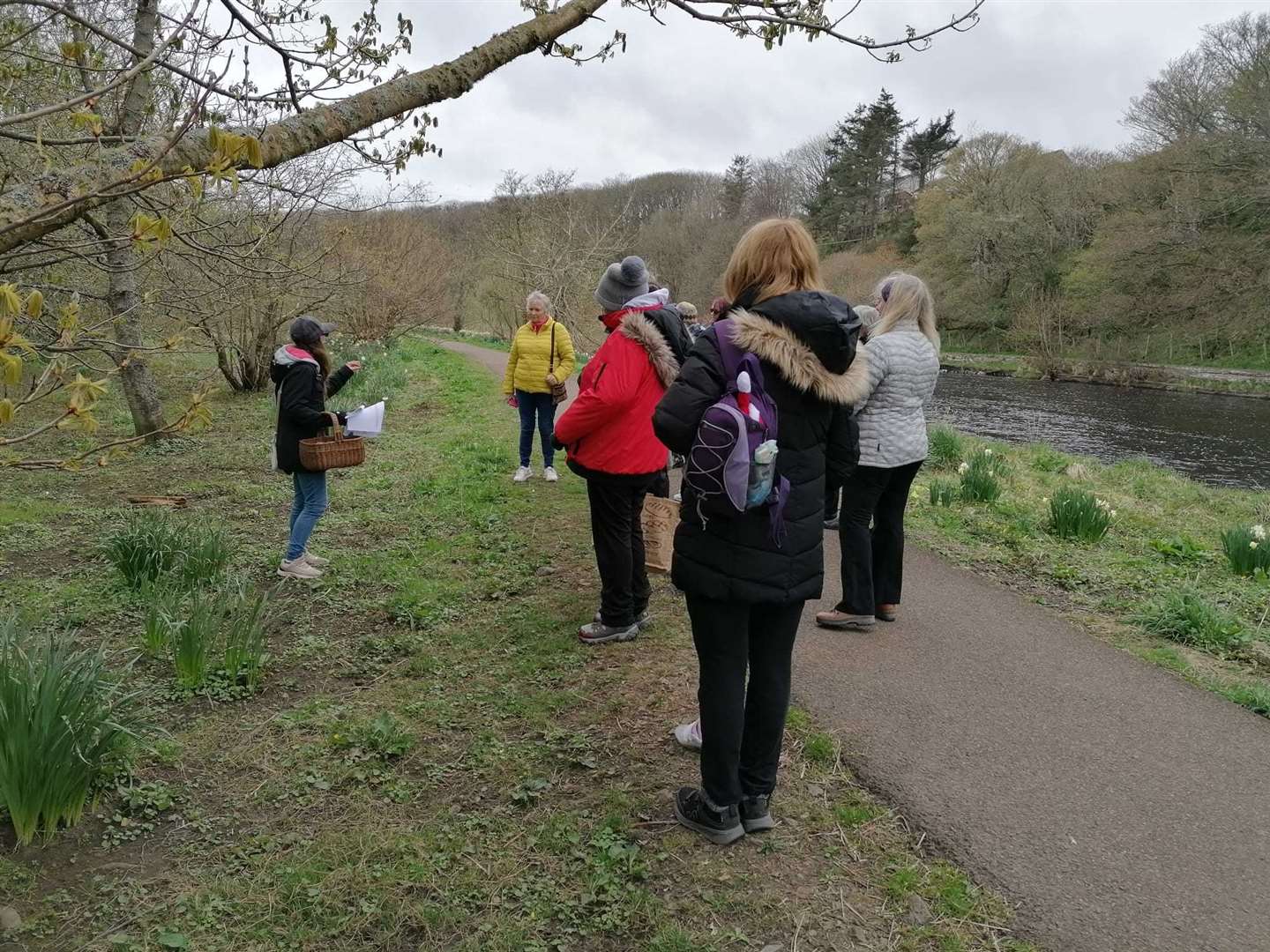 Amanda Greig (left) leading this week's foraging walk – one of the fringe activities linked to the We WANT Festival.