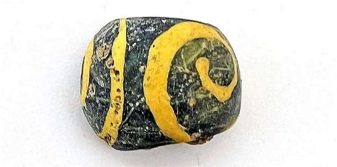 The Guido Class 13 'Northern Spiral' Iron Age glass bead found at Swartigill by Val Ashpool. Picture: Bobby Friel