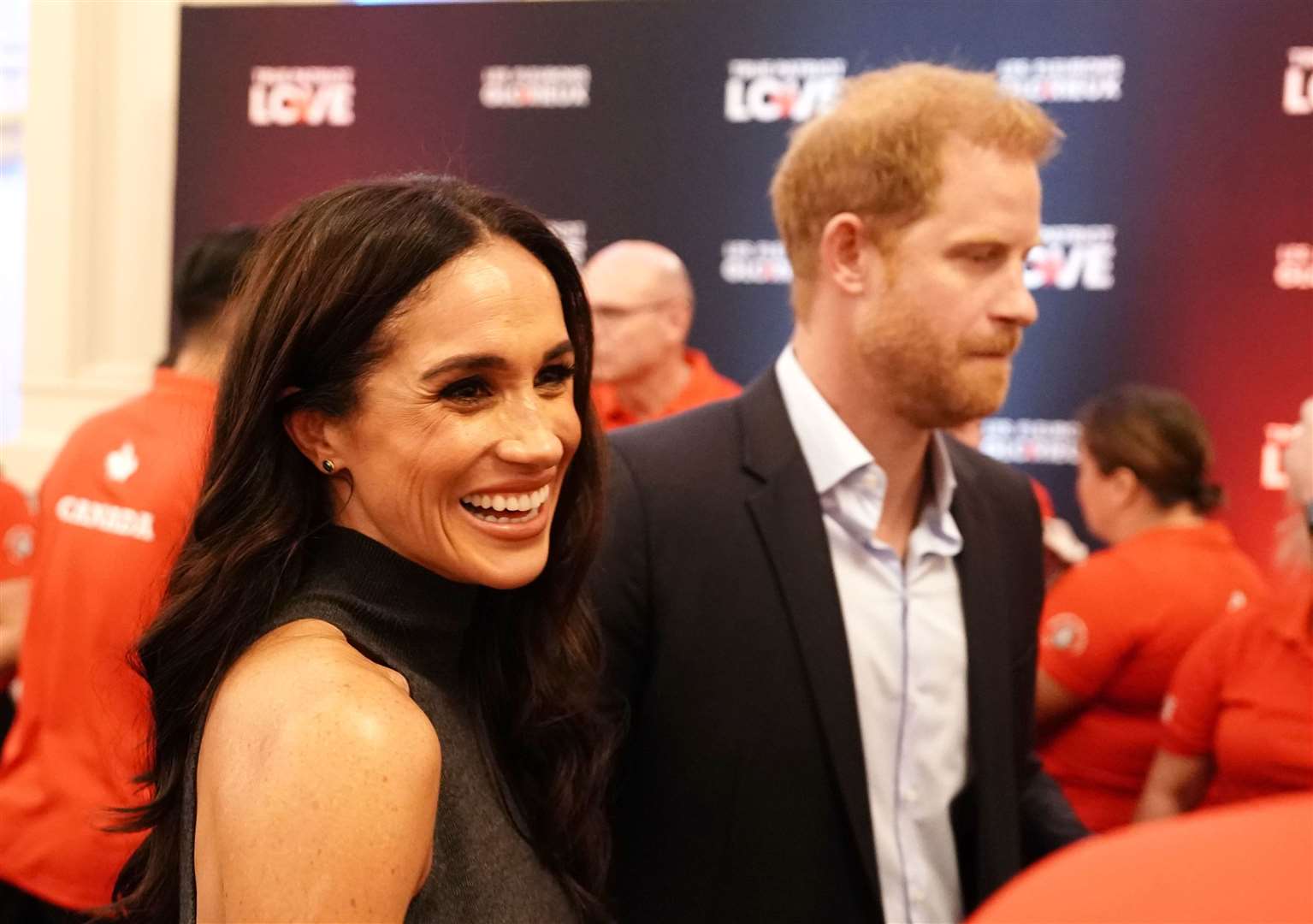 The Duke and Duchess of Sussex during the Invictus Games in Dusseldorf, Germany (Jordan Pettitt/PA)