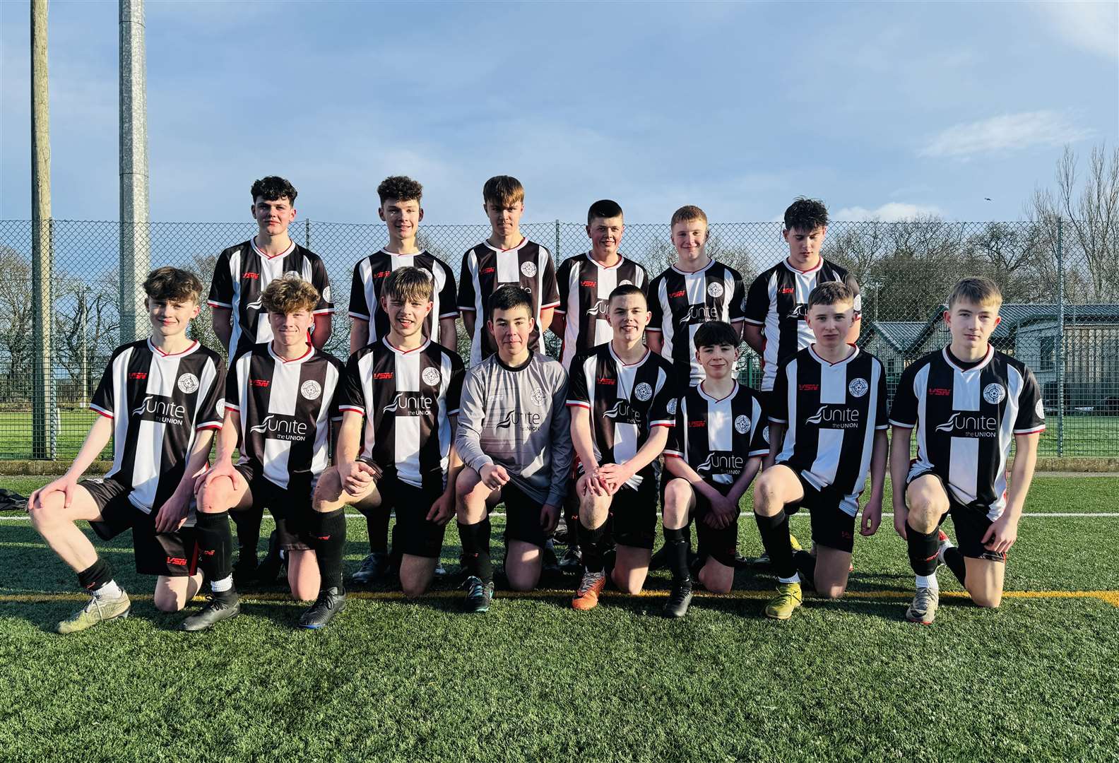 The Caithness United under-16s who beat their Dingwall counterparts 5-4.