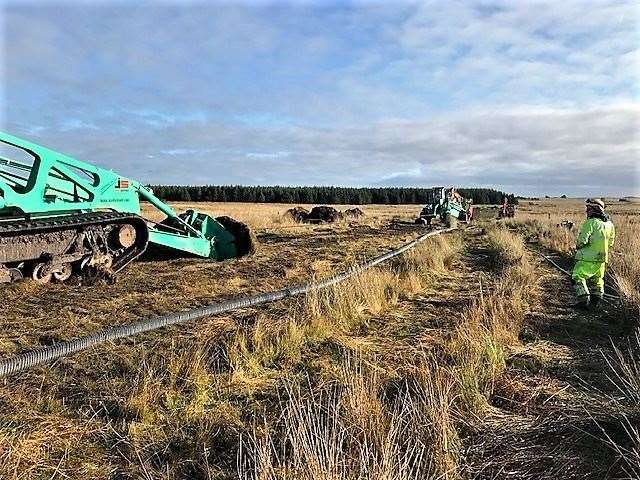 Burns of Whilk cable plough showing the winch which pulls the plough along its route. Picture: SSE