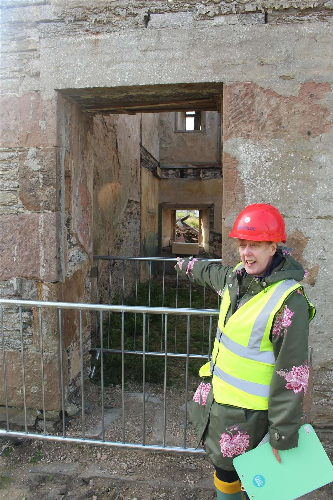 Joanne Howdle points to the sink in the original miller’s house. Picture: John Davidson
