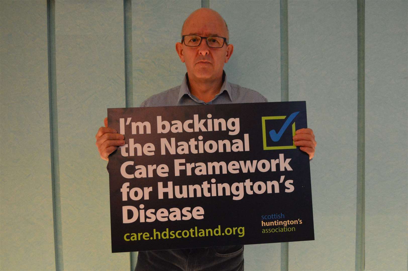 Edwin Sinclair is giving his backing to a new framework designed to support Huntington's disease sufferers and their families.