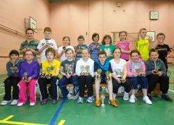 Trophy winners at Caithness Badminton Association’s inaugural under-11 competition.