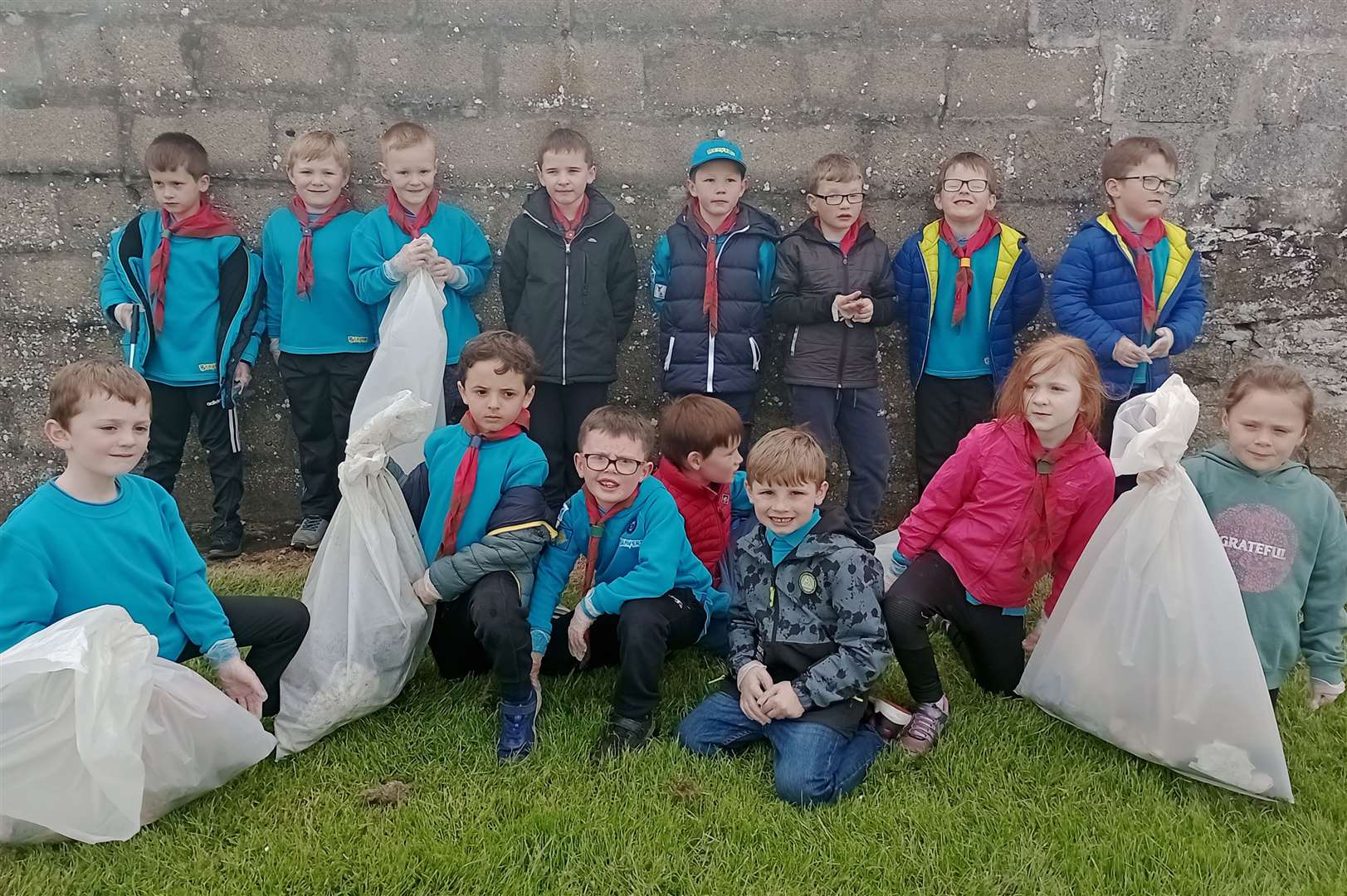 1st Wick Beavers with the litter they collected.