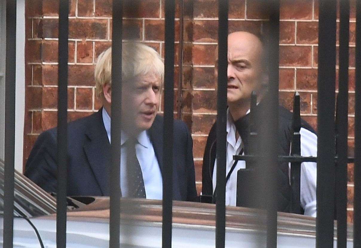 Prime Minister Boris Johnson with his senior adviser Dominic Cummings. Picture: Victoria Jones / PA Wire