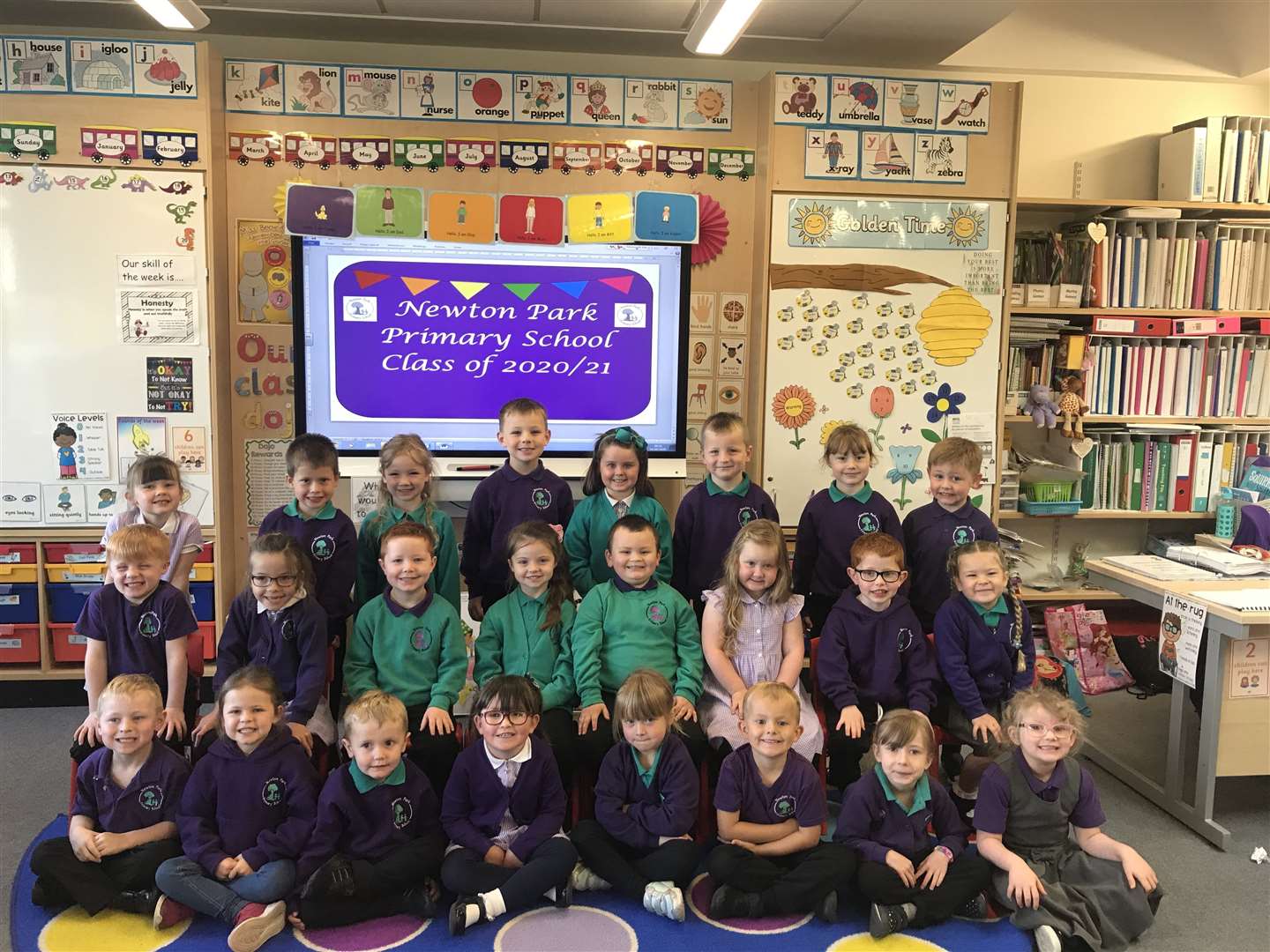 P1 pupils at Newton Park Primary School, Wick. Their teachers are Elise Sutherland and Wendy Wilson,