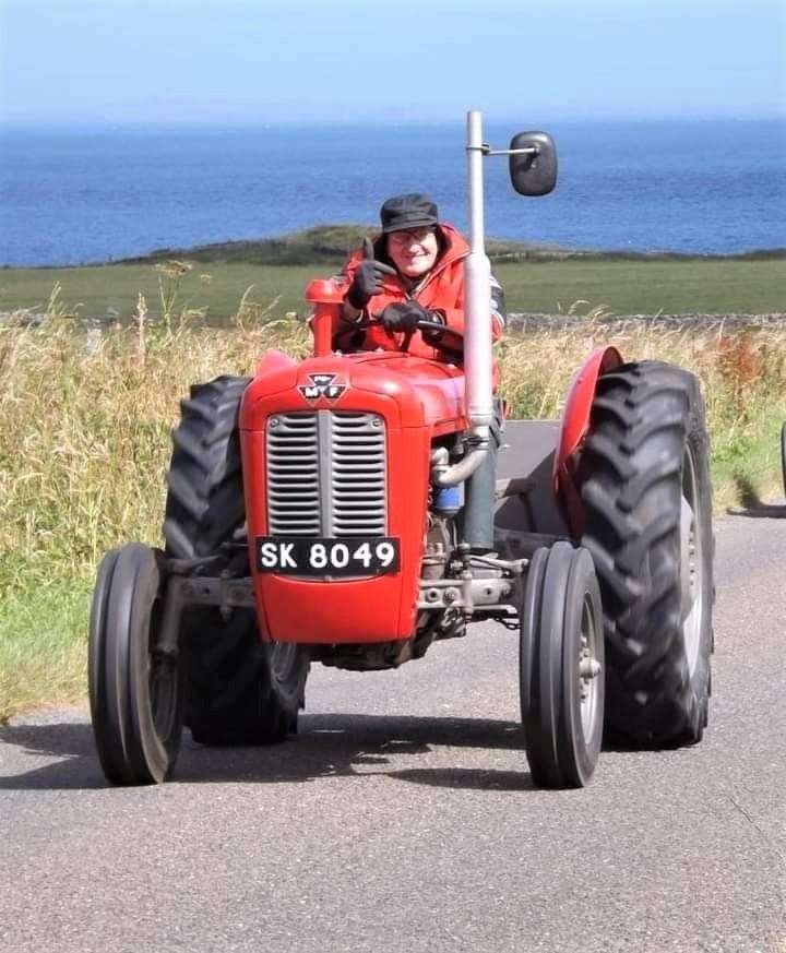 Former Caithness Vintage Tractor and Machinery Club treasurer Robert Farquhar, one of the men this year's run is in memory of. He never missed a club event and is seen here taking part in last year's memorial tractor run.