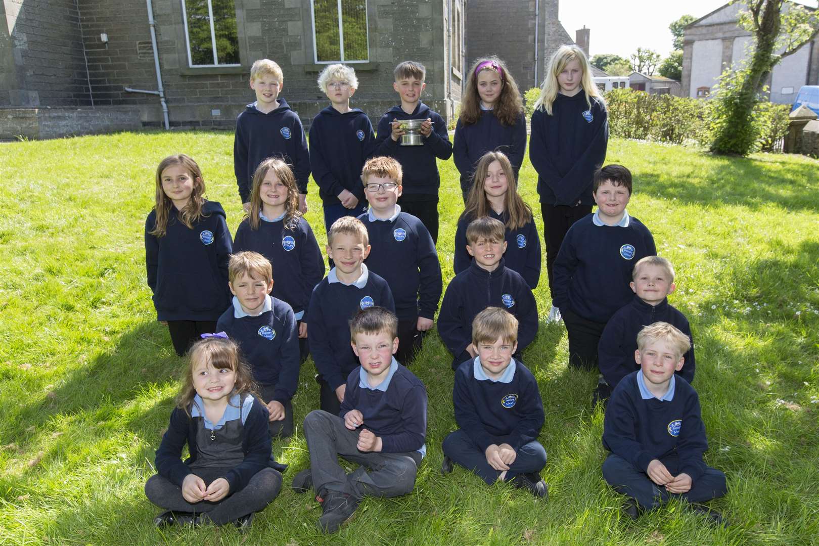 Bower P1-6 received the Bank of Scotland Tercentenary Cup for singing game/action song, P4 and over, schools with one to three teachers. Picture: Robert MacDonald / Northern Studios