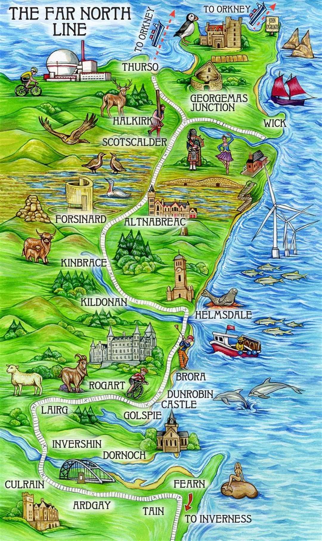 The Far North Line map.