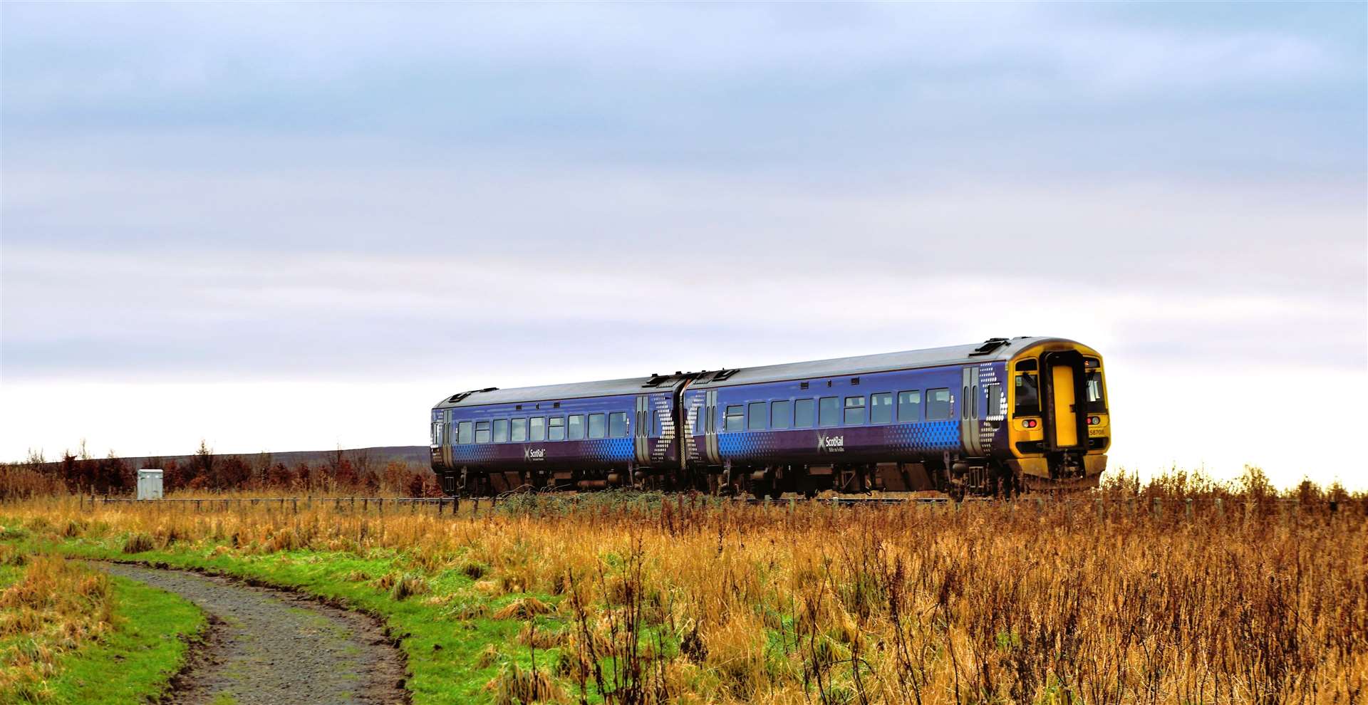 Train near Georgemas station in Caithness. Picture: DGS