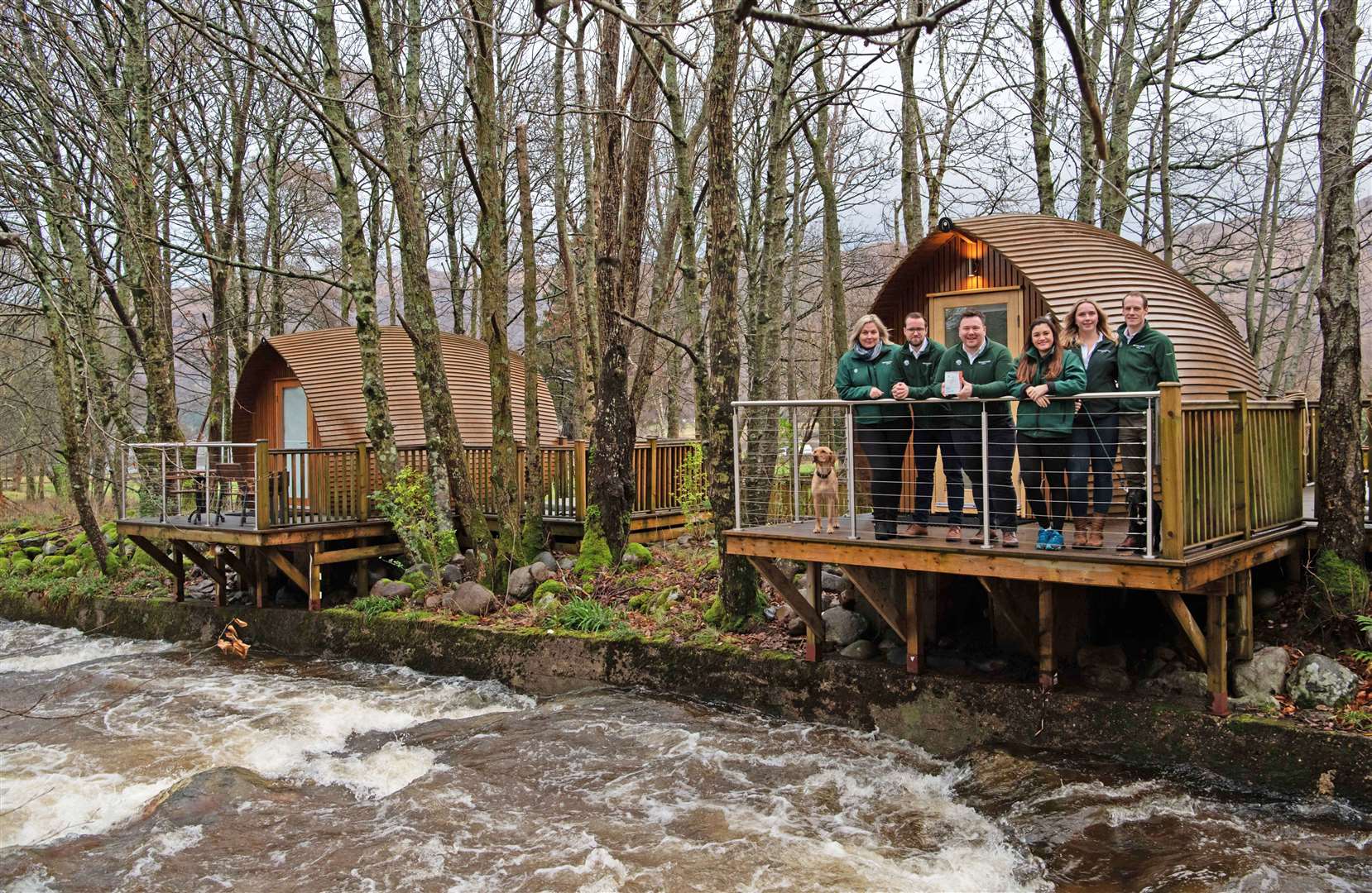 The UK award-winning team at the family-run tourism business Woodlands Glencoe.