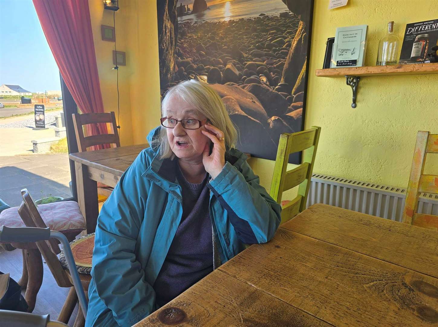 Sandra Thomson enjoys a nice cuppa at Stacks.