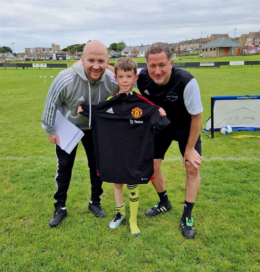 Owen Munro with Neil Scott and Gabe Mellor.