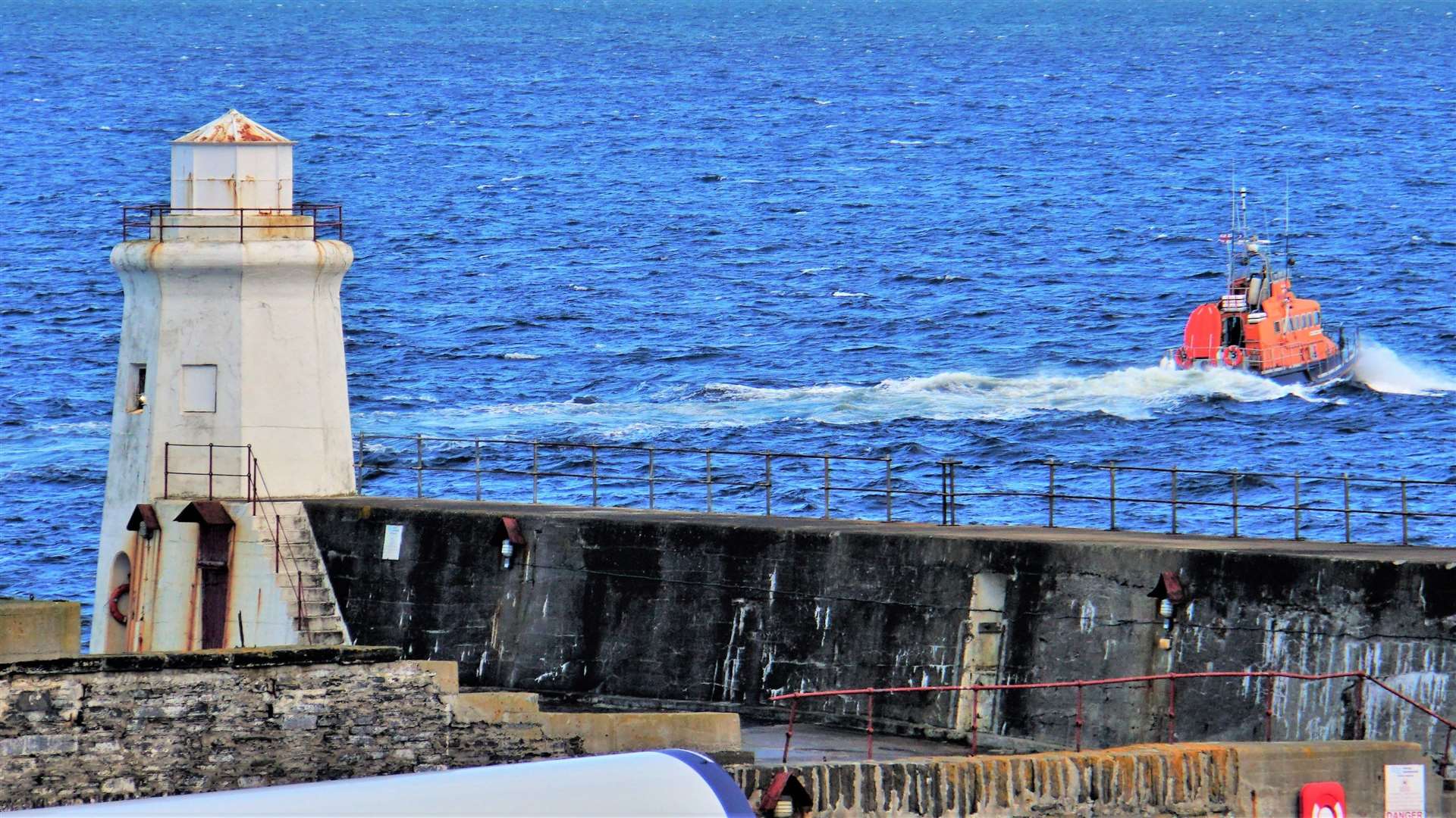 Funding could support infrastructure works on the Wick Harbour outer seawall. Picture: DGS