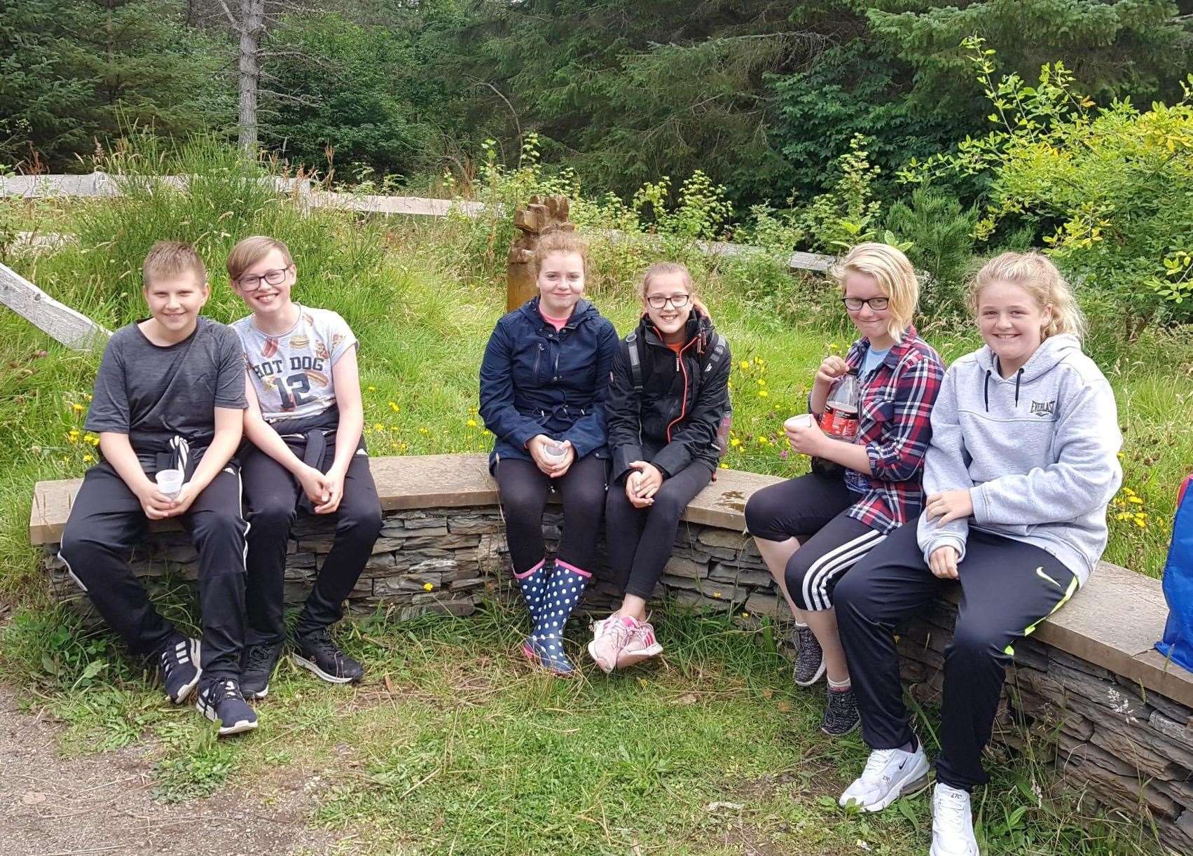 The Step Forward Wick Youth initiative took these children on an excursion to Dunnet Forest. From left, Daniel Gunn, Ewan Begg, Jolene Williamson, Kirstin Foubister, Theah Warnock and Sophie McPhee.