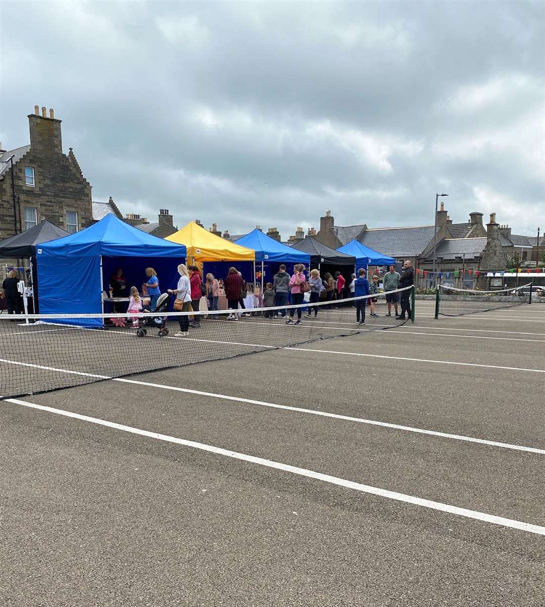 Stalls at the first Thurso Town Market held in the Olrig Street gardens in July.